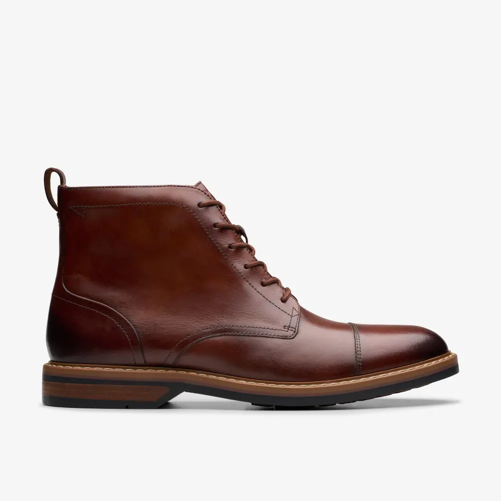Aldwin Cap Oxford-Stiefel für Herren, mittelbraunes Leder, Herren, mittelbraun online