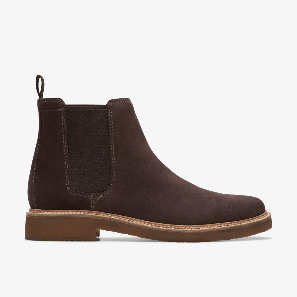 Clarkdale Easy Chelsea Boots für Herren aus dunkelbraunem Wildleder online