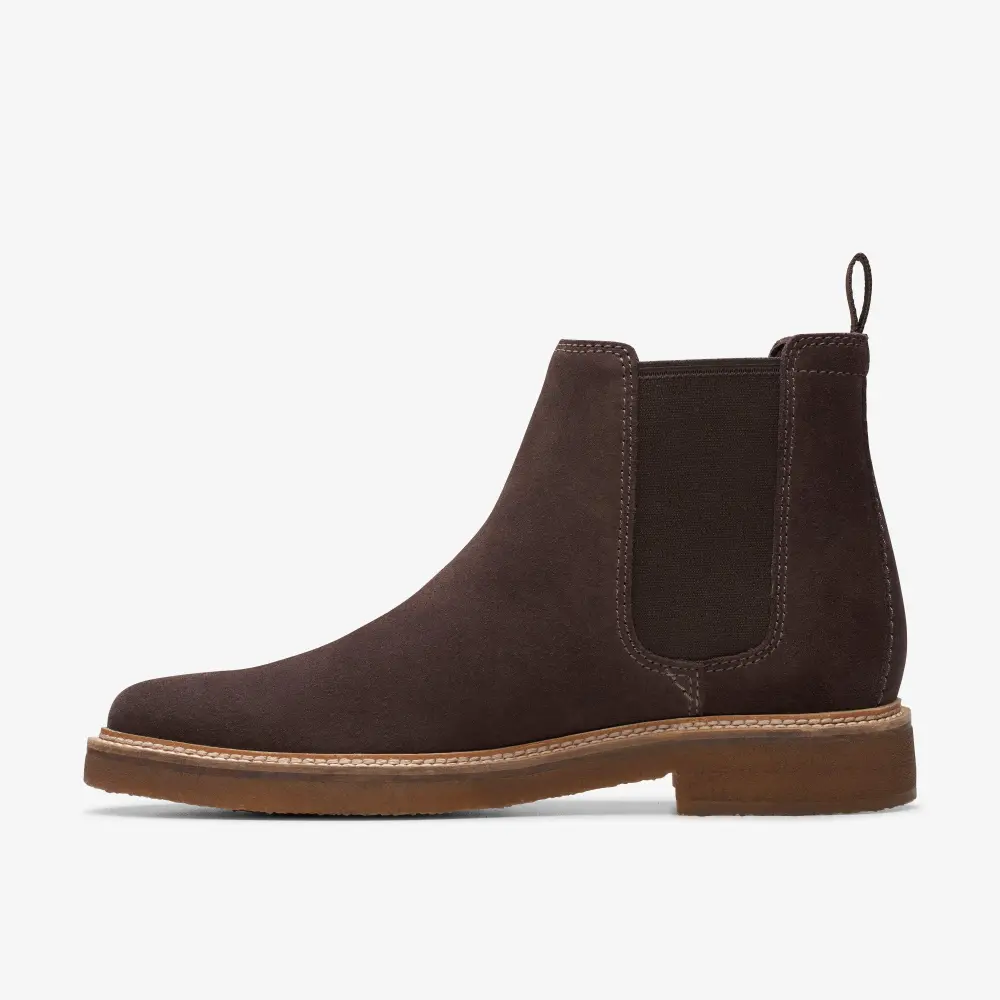 Clarkdale Easy Chelsea Boots für Herren aus dunkelbraunem Wildleder online