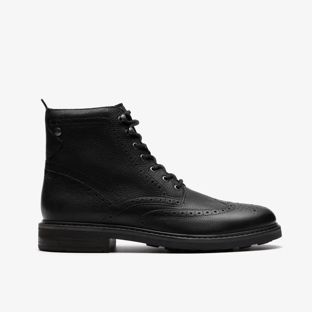 Newford Schnürstiefel für Herren, schwarzes Leder online
