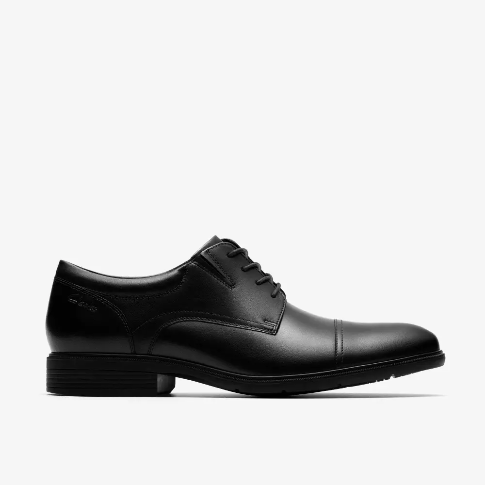 Steadwell Cap Herren-Oxfords aus schwarzem Leder online