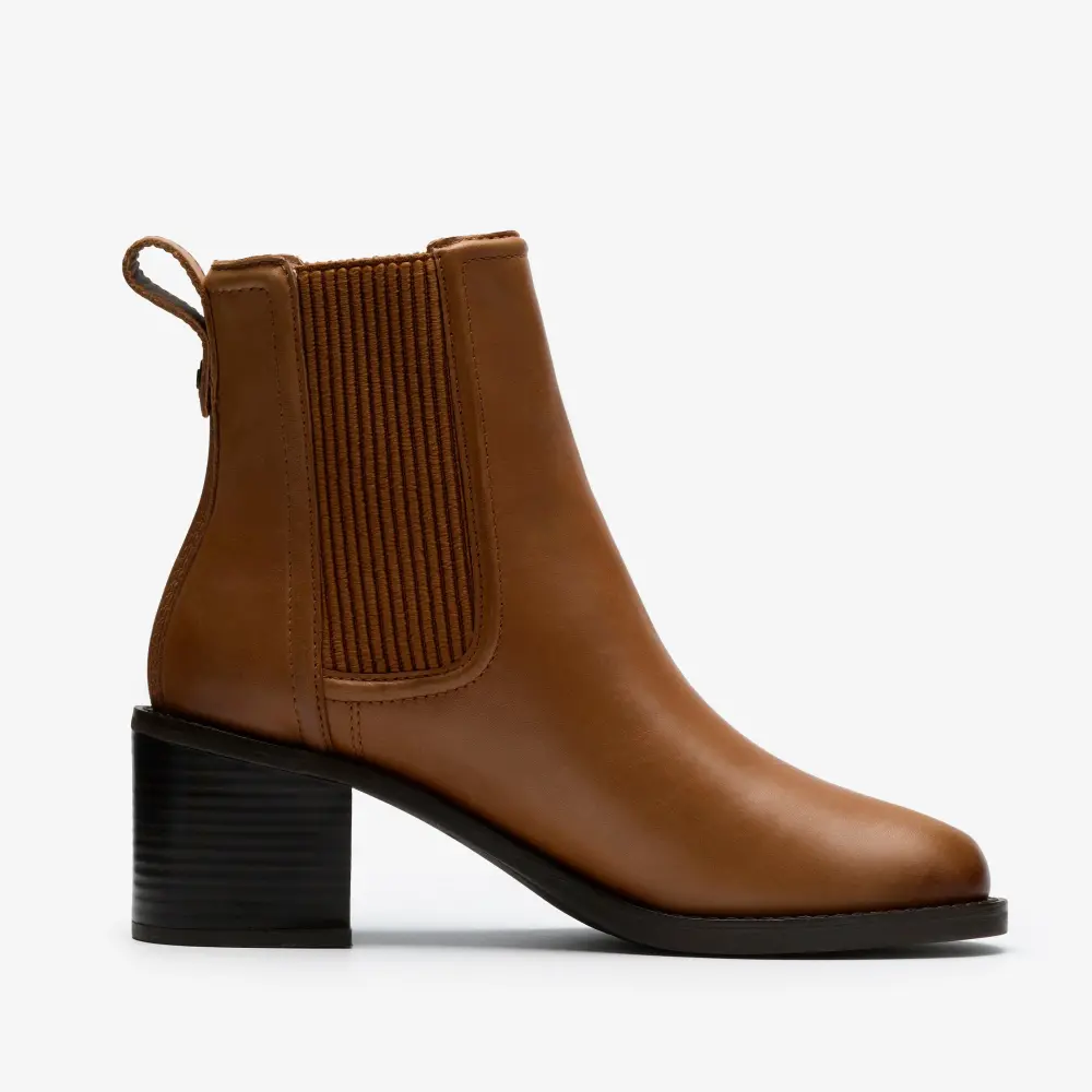 Chamberly Top Chelsea Boots aus hellbraunem Leder für Damen online