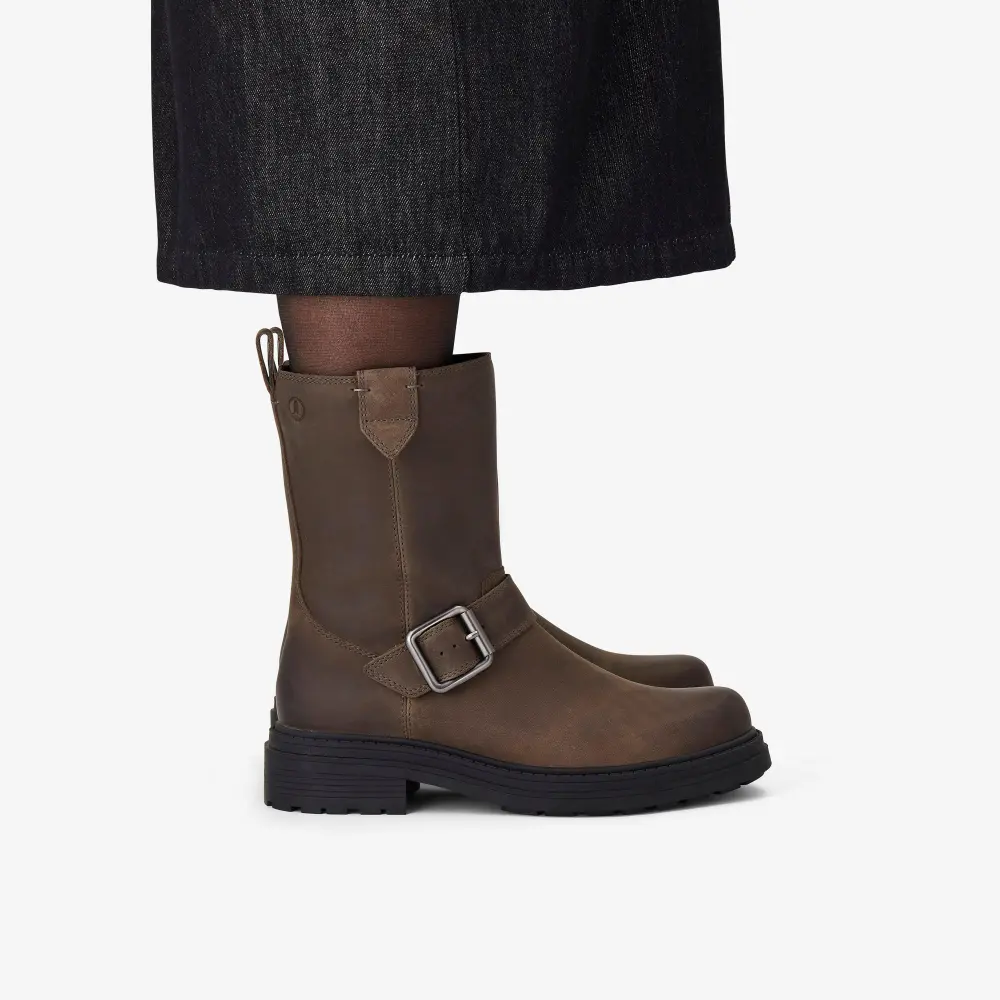 Orinoco3 Bay Damenstiefel aus dunkelgrauem Leder, mittelhoch geschnitten online
