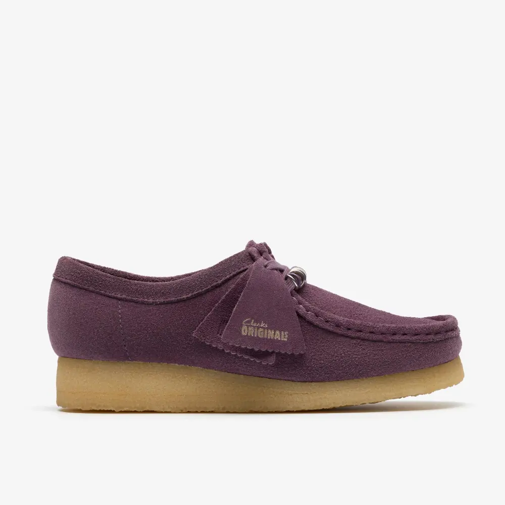 Wallabee Damenschuhe aus pflaumenfarbenem Wildleder online